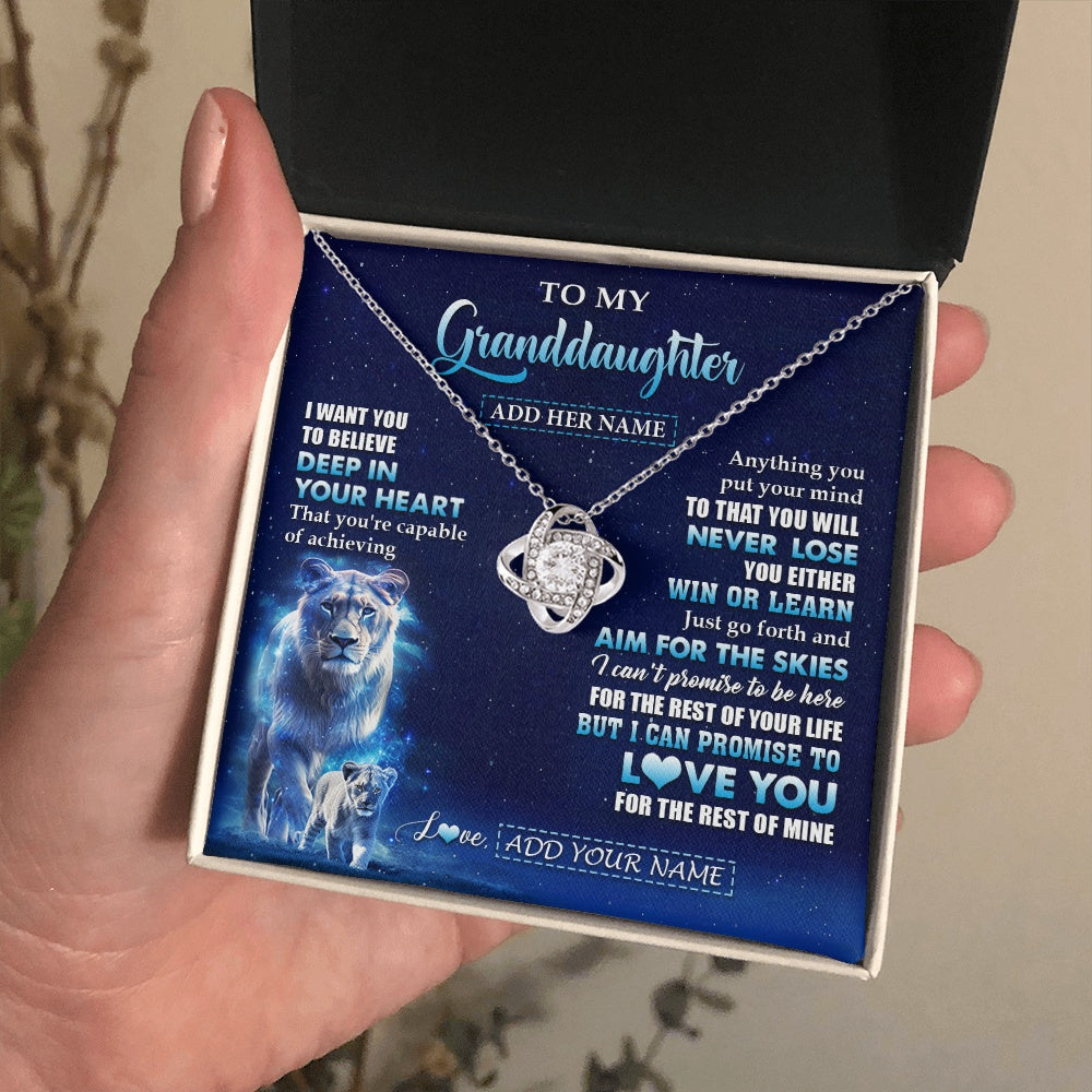 Personalized To My Granddaughter Necklace From Grandma Believe Your Heart Granddaughter Gift Birthday Graduation Christmas Customized Gift Box Message Card