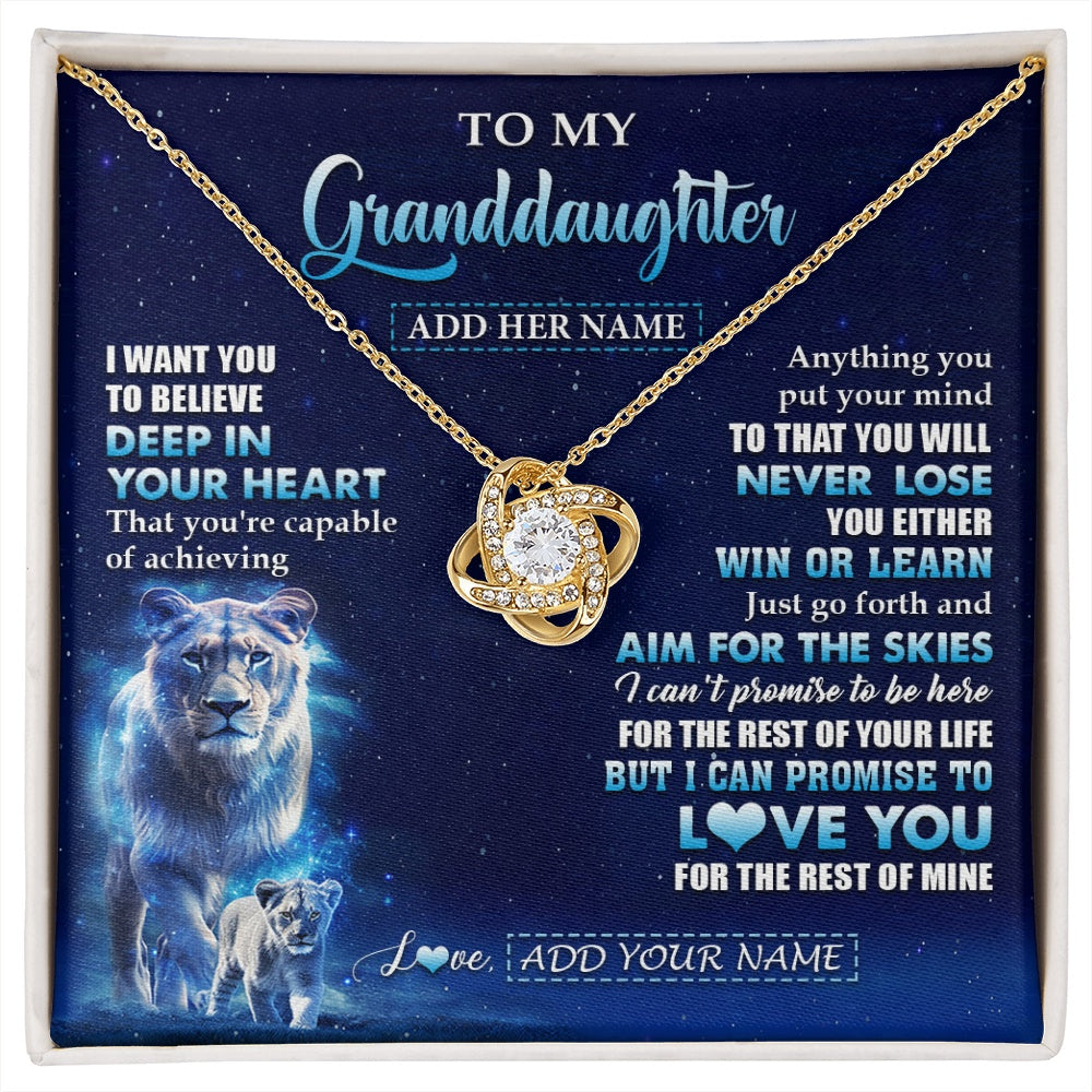 Personalized To My Granddaughter Necklace From Grandma Believe Your Heart Granddaughter Gift Birthday Graduation Christmas Customized Gift Box Message Card