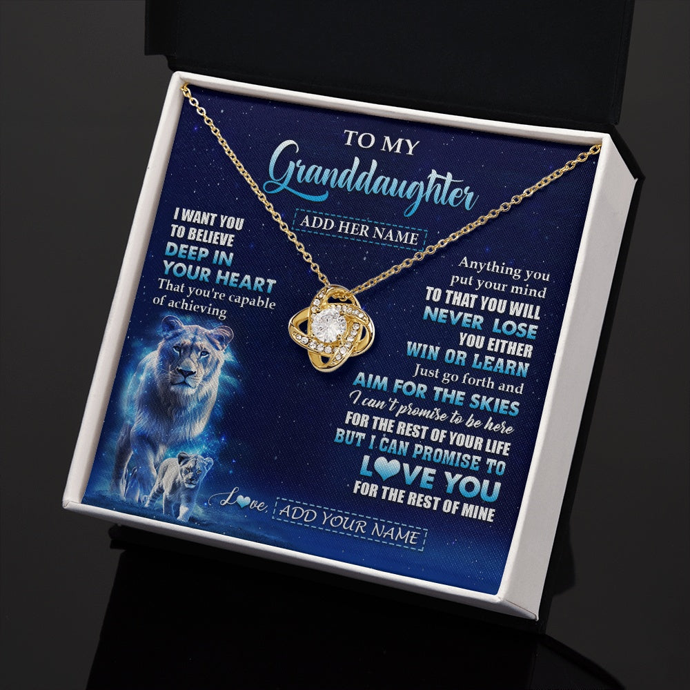 Personalized To My Granddaughter Necklace From Grandma Believe Your Heart Granddaughter Gift Birthday Graduation Christmas Customized Gift Box Message Card
