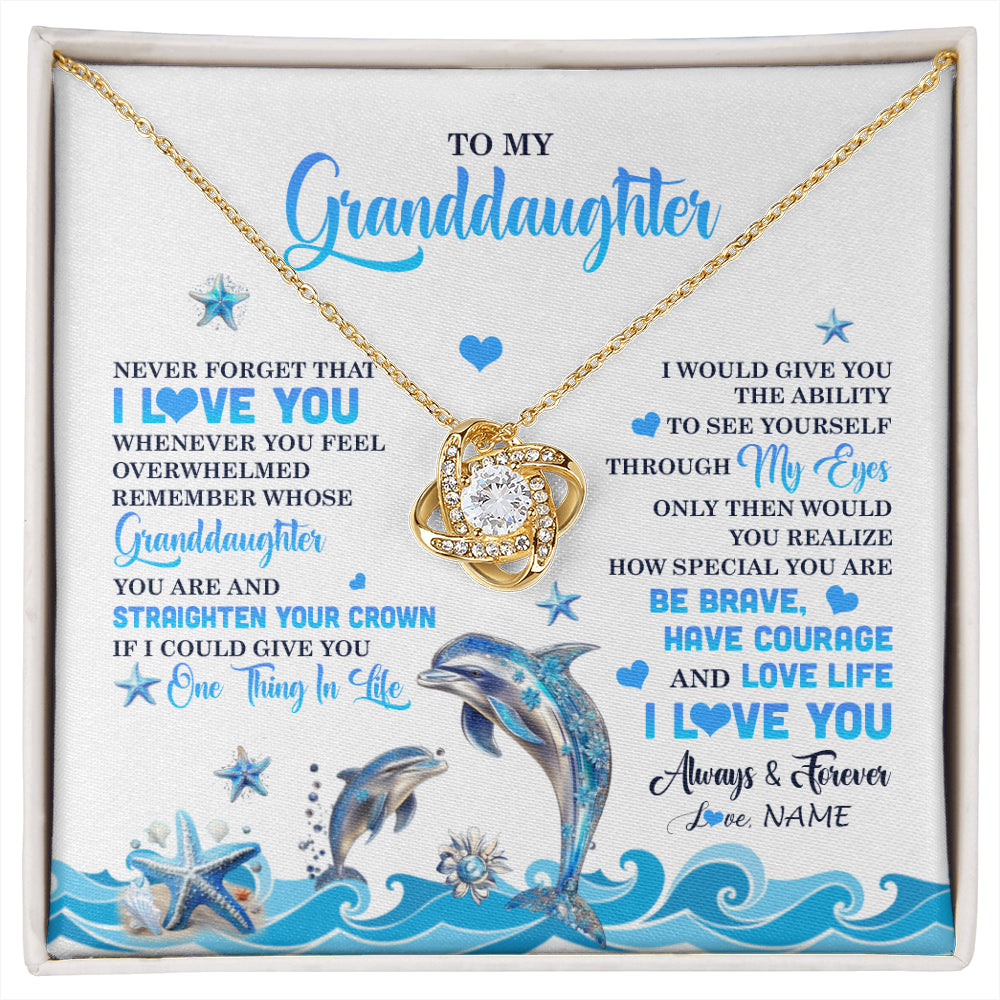 Personalized To My Granddaughter Necklace From Grandma Dophin Never Forget I Love You Granddaughter Birthday Gifts Christmas Customized Gift Box Message Card