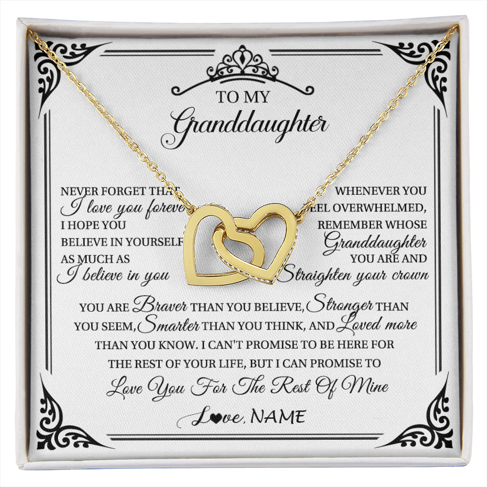 Personalized To My Granddaughter Necklace From Grandma Grandpa I Love You Forever Granddaughter Birthday Graduation Christmas Customized Gift Box Message Card