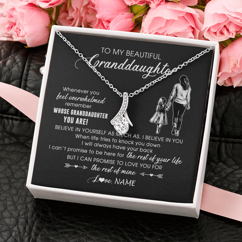 Personalized To My Granddaughter Necklace From Grandma Mimi Whenever You Feel Overwhelmed Granddaughter Jewelry Birthday Christmas Customized Message Card
