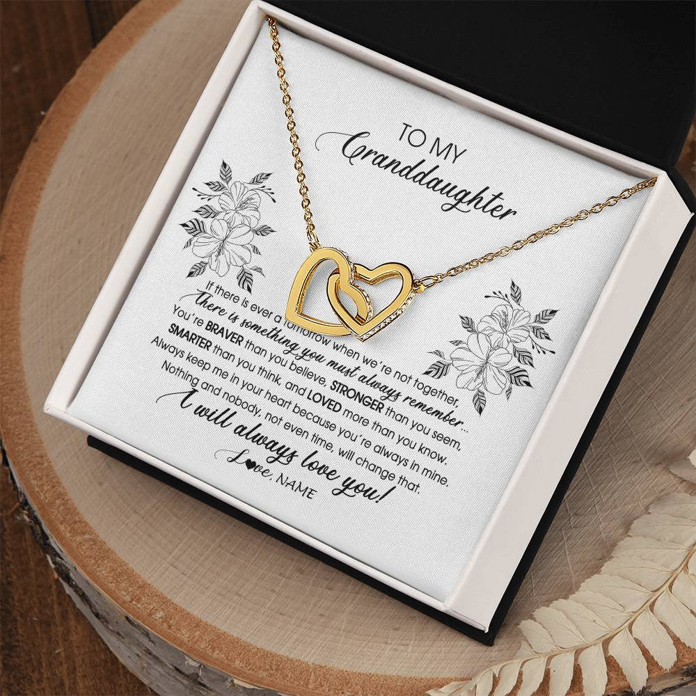 Personalized To My Granddaughter Necklace From Grandma Nana Papa Not Even Time Floral Granddaughter Graduation Birthday Customized Message Card