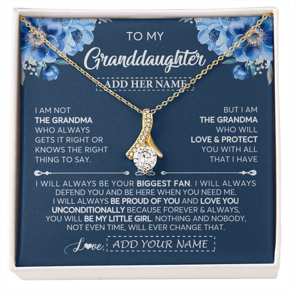 Personalized To My Granddaughter Necklace From Grandma Proud Of You Birthday Gifts For Granddaughter Jewelry Gifts Christmas Custom Gift Box Message Card