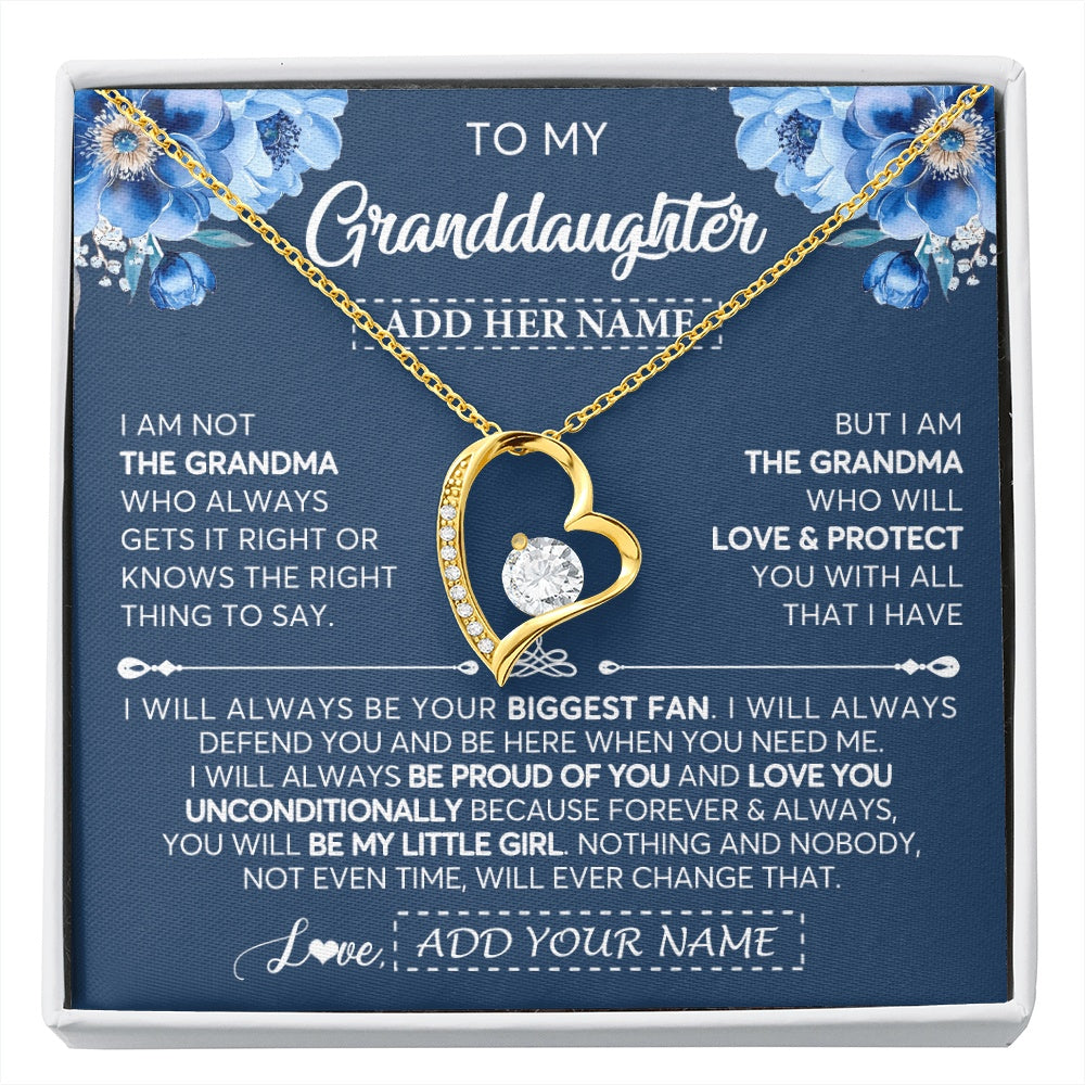 Personalized To My Granddaughter Necklace From Grandma Proud Of You Birthday Gifts For Granddaughter Jewelry Gifts Christmas Custom Gift Box Message Card