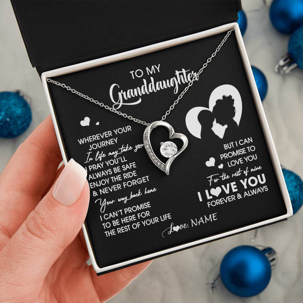Personalized To My Granddaughter Necklace From Grandma Wherever Your Journey Granddaughter Birthday Gifts Graduation Christmas Customized Gift Box Message Card