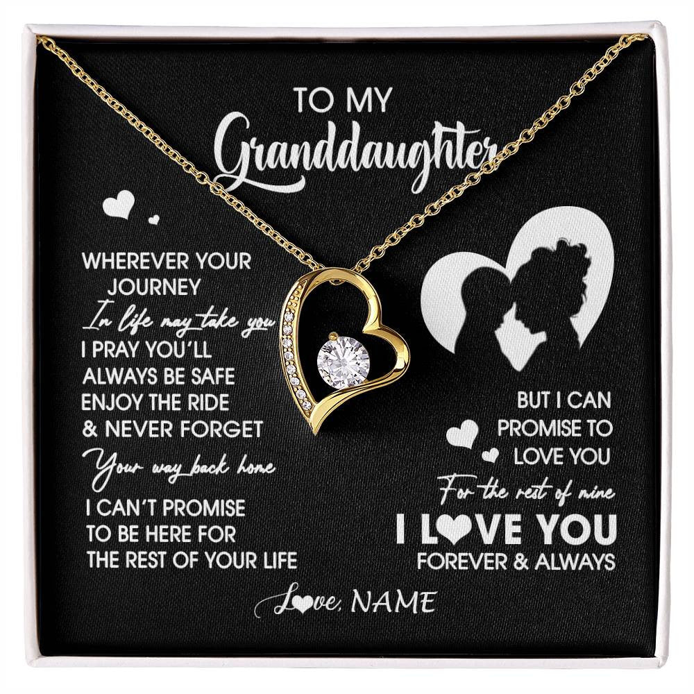 Personalized To My Granddaughter Necklace From Grandma Wherever Your Journey Granddaughter Birthday Gifts Graduation Christmas Customized Gift Box Message Card