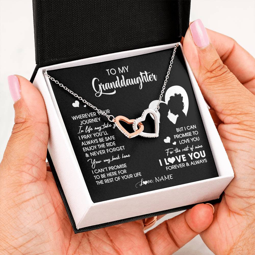 Personalized To My Granddaughter Necklace From Grandma Wherever Your Journey Granddaughter Birthday Gifts Graduation Christmas Customized Gift Box Message Card