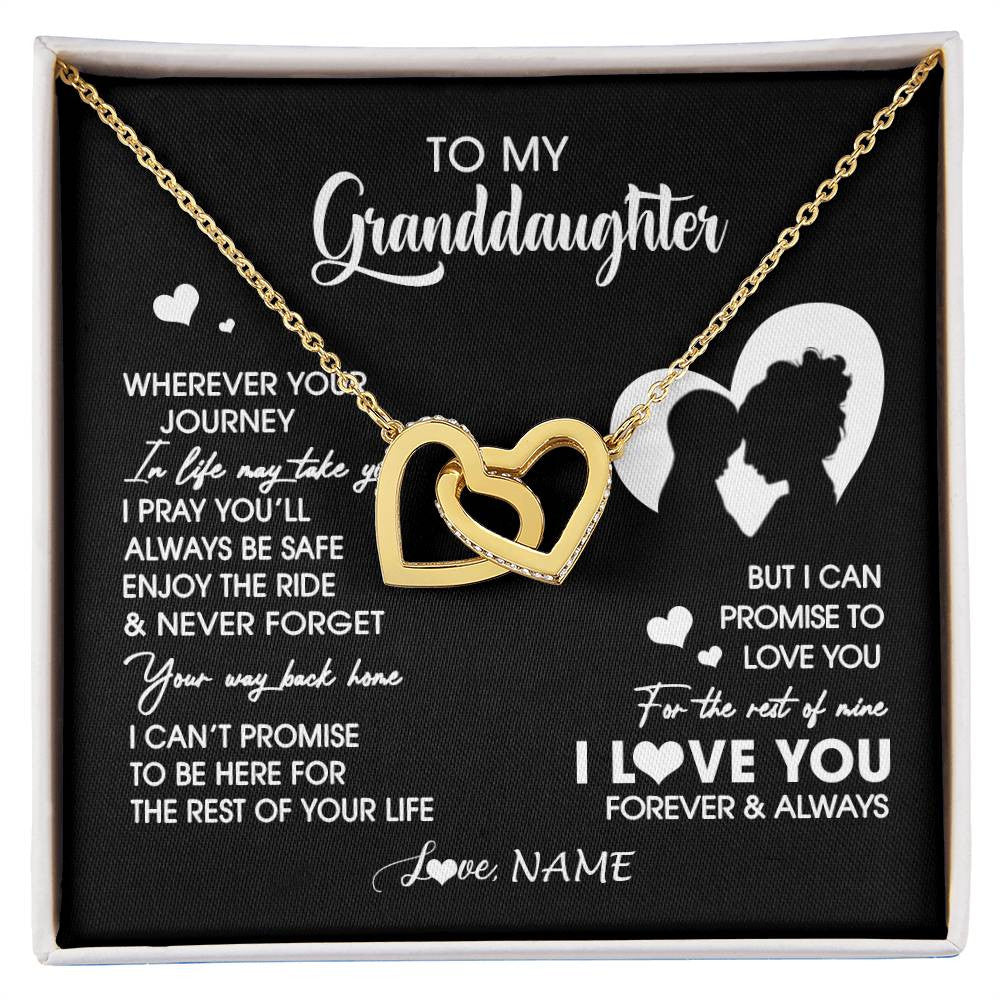 Personalized To My Granddaughter Necklace From Grandma Wherever Your Journey Granddaughter Birthday Gifts Graduation Christmas Customized Gift Box Message Card
