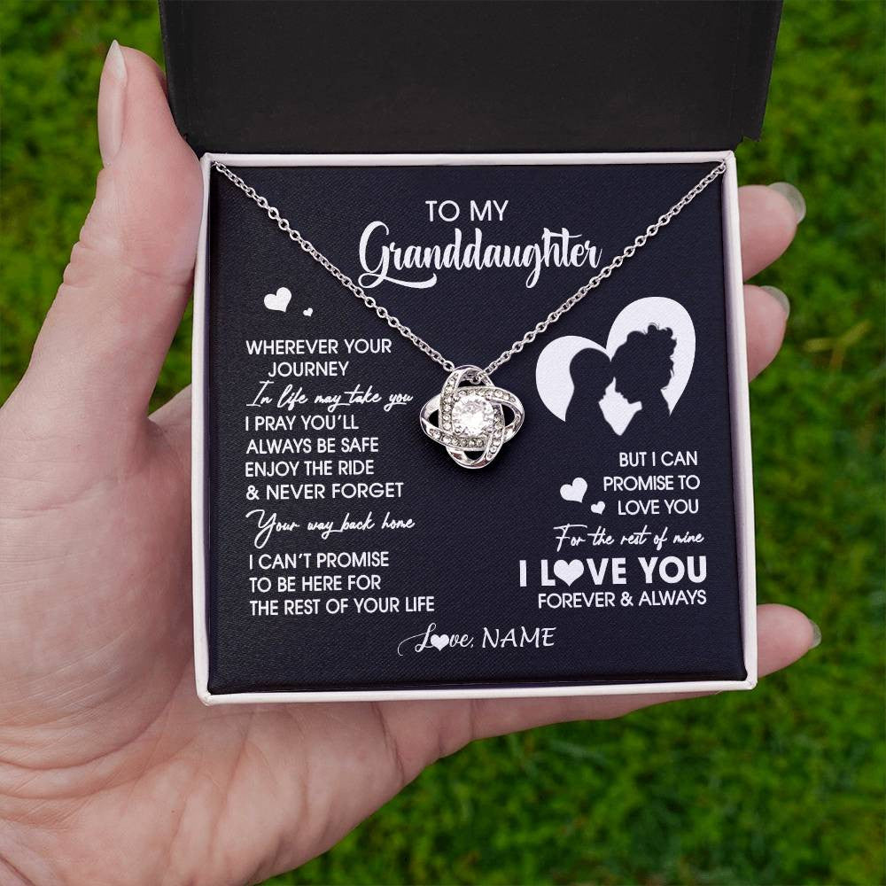 Personalized To My Granddaughter Necklace From Grandma Wherever Your Journey Granddaughter Birthday Gifts Graduation Christmas Customized Gift Box Message Card