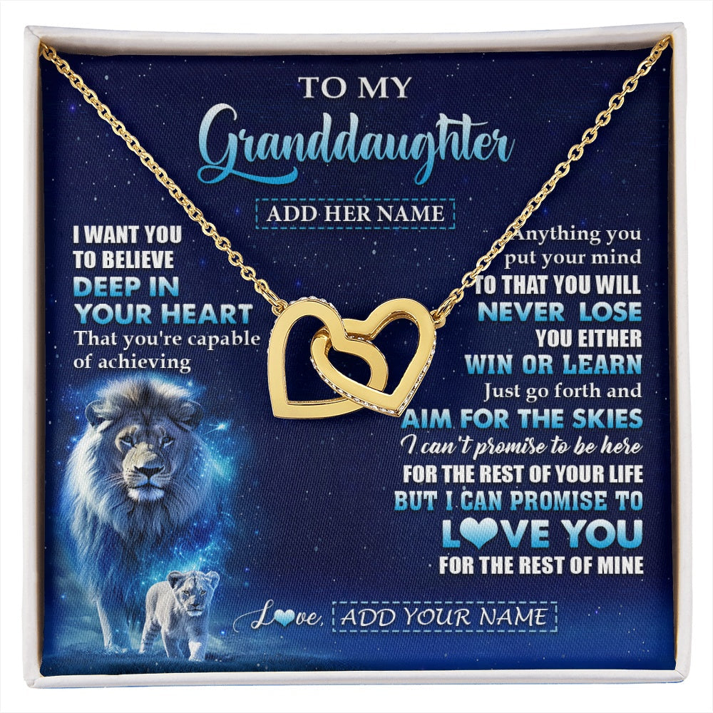 Personalized To My Granddaughter Necklace From Grandpa Believe Your Heart Granddaughter Gift Birthday Graduation Christmas Customized Gift Box Message Card