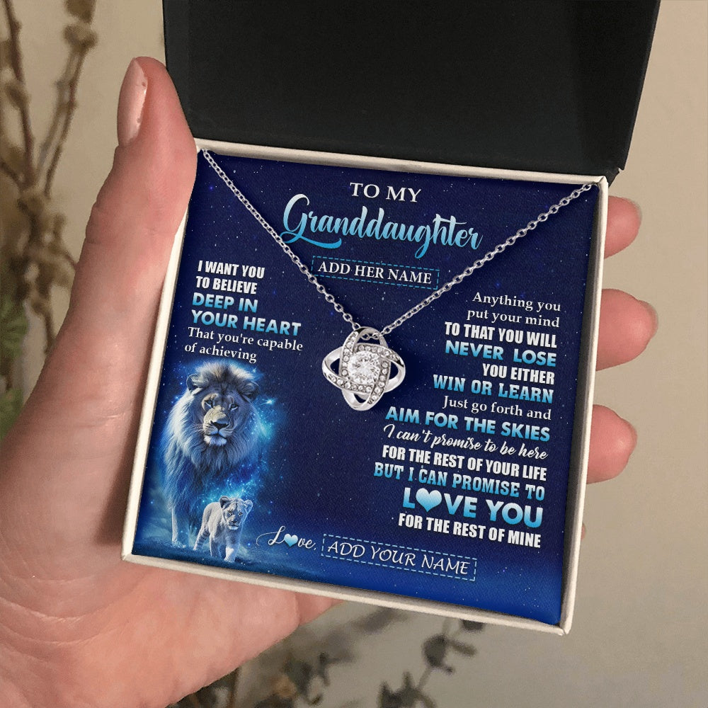Personalized To My Granddaughter Necklace From Grandpa Believe Your Heart Granddaughter Gift Birthday Graduation Christmas Customized Gift Box Message Card