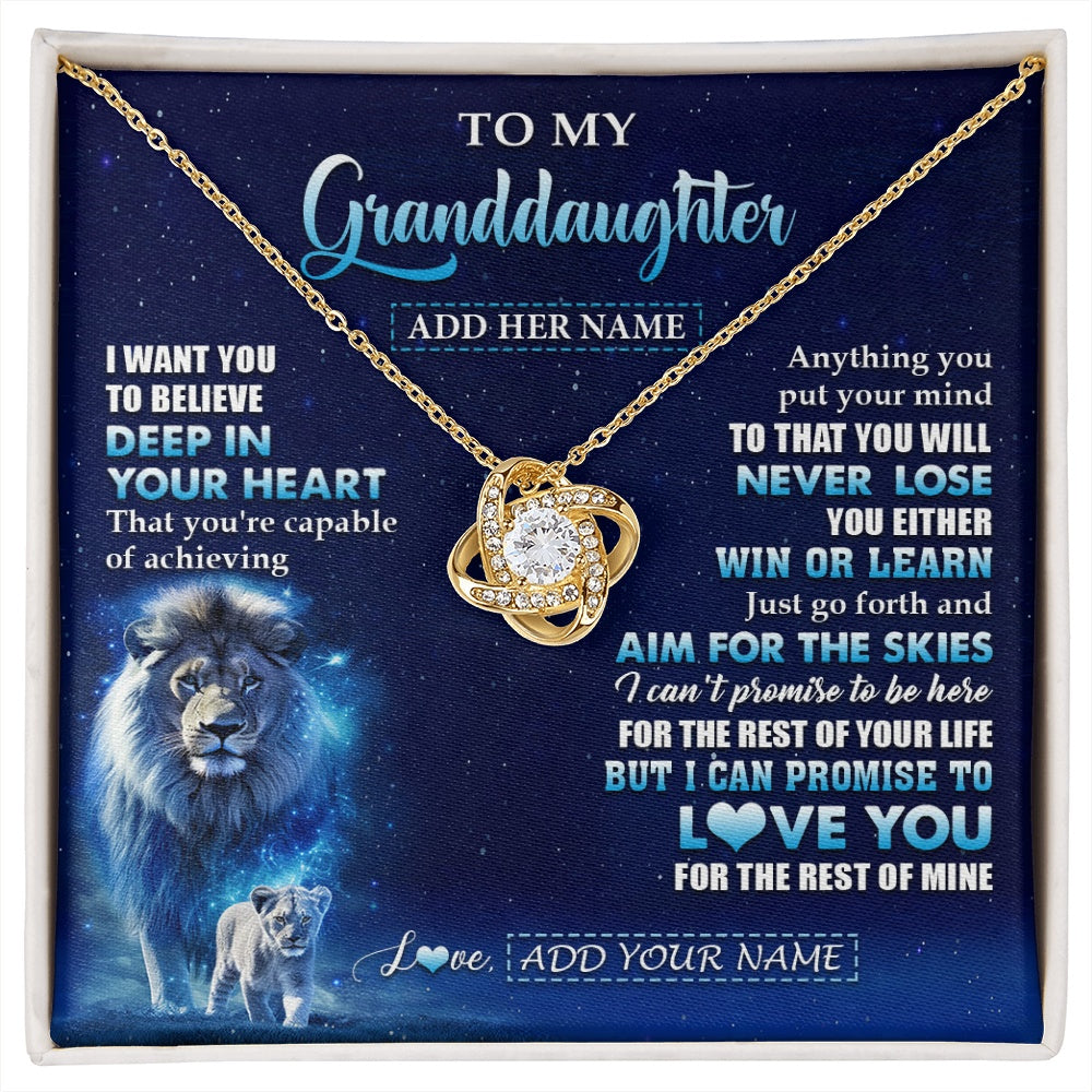 Personalized To My Granddaughter Necklace From Grandpa Believe Your Heart Granddaughter Gift Birthday Graduation Christmas Customized Gift Box Message Card