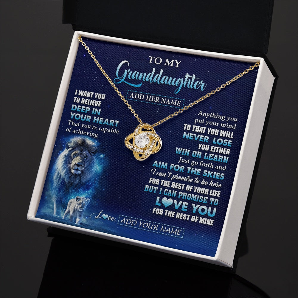 Personalized To My Granddaughter Necklace From Grandpa Believe Your Heart Granddaughter Gift Birthday Graduation Christmas Customized Gift Box Message Card