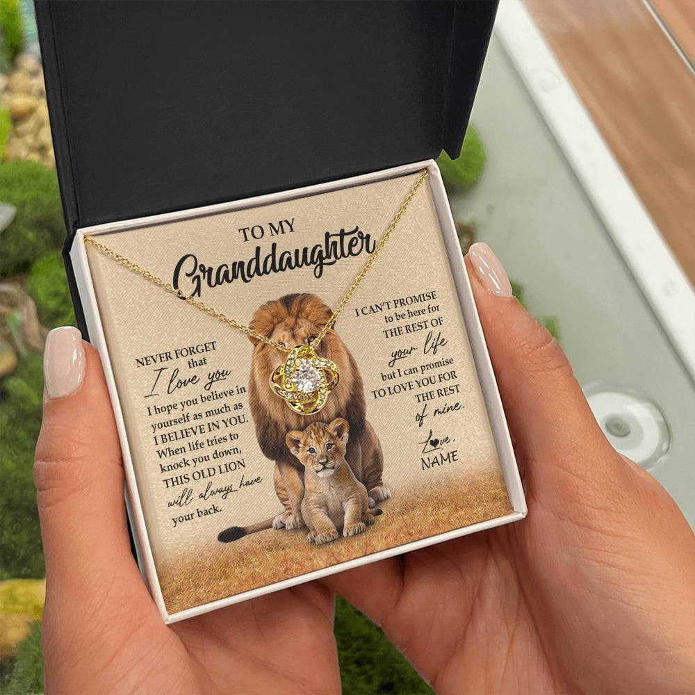 Personalized To My Granddaughter Necklace From Grandpa Papa Lion Never Forget That I Love You Granddaughter Jewelry Birthday Christmas Customized Message Card