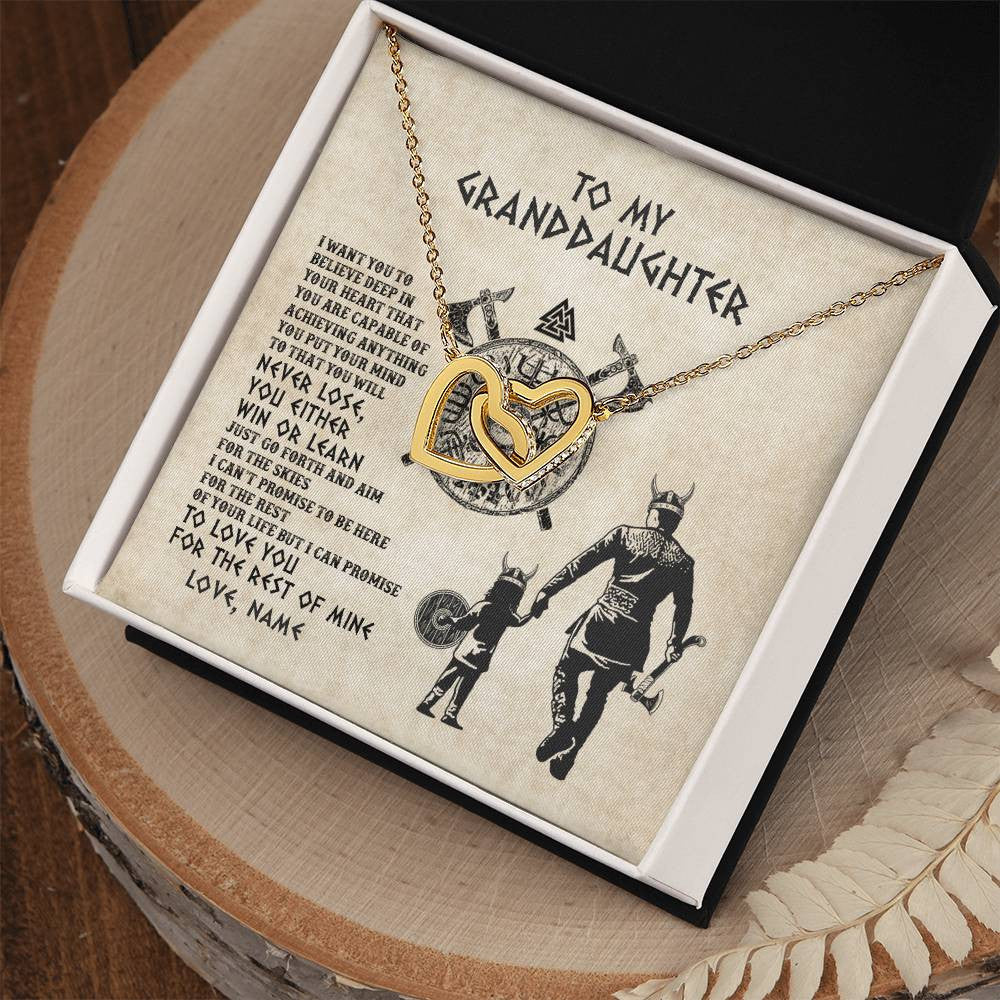 Personalized To My Granddaughter Necklace From Grandpa Papa You Will Never Lose Viking Granddaughter Birthday Graduation Christmas Customized Message Card