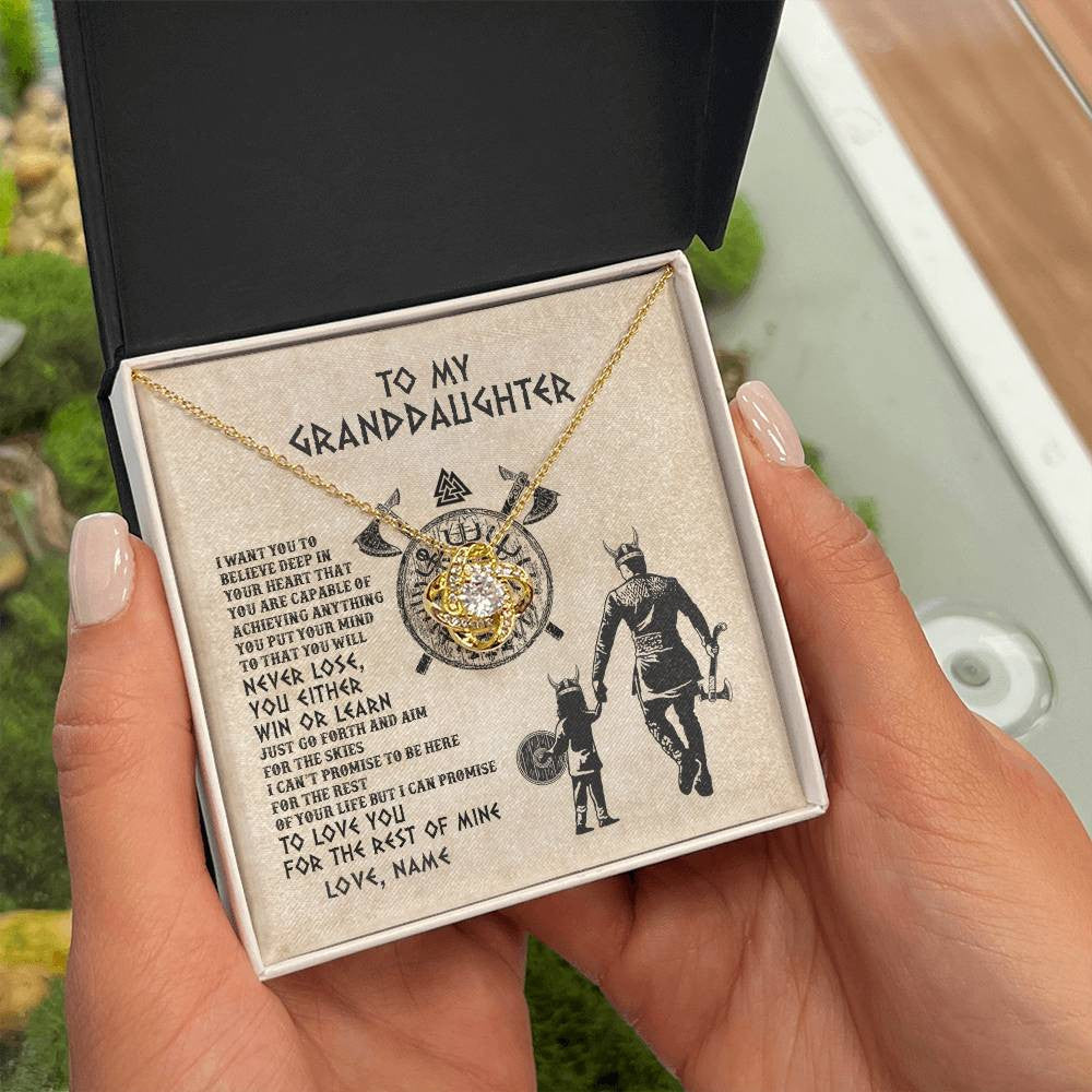 Personalized To My Granddaughter Necklace From Grandpa Papa You Will Never Lose Viking Granddaughter Birthday Graduation Christmas Customized Message Card