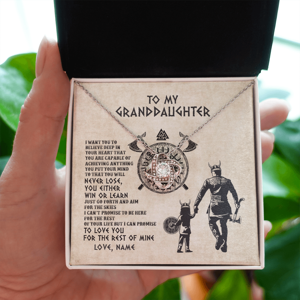Personalized To My Granddaughter Necklace From Grandpa Papa You Will Never Lose Viking Granddaughter Birthday Graduation Christmas Customized Message Card