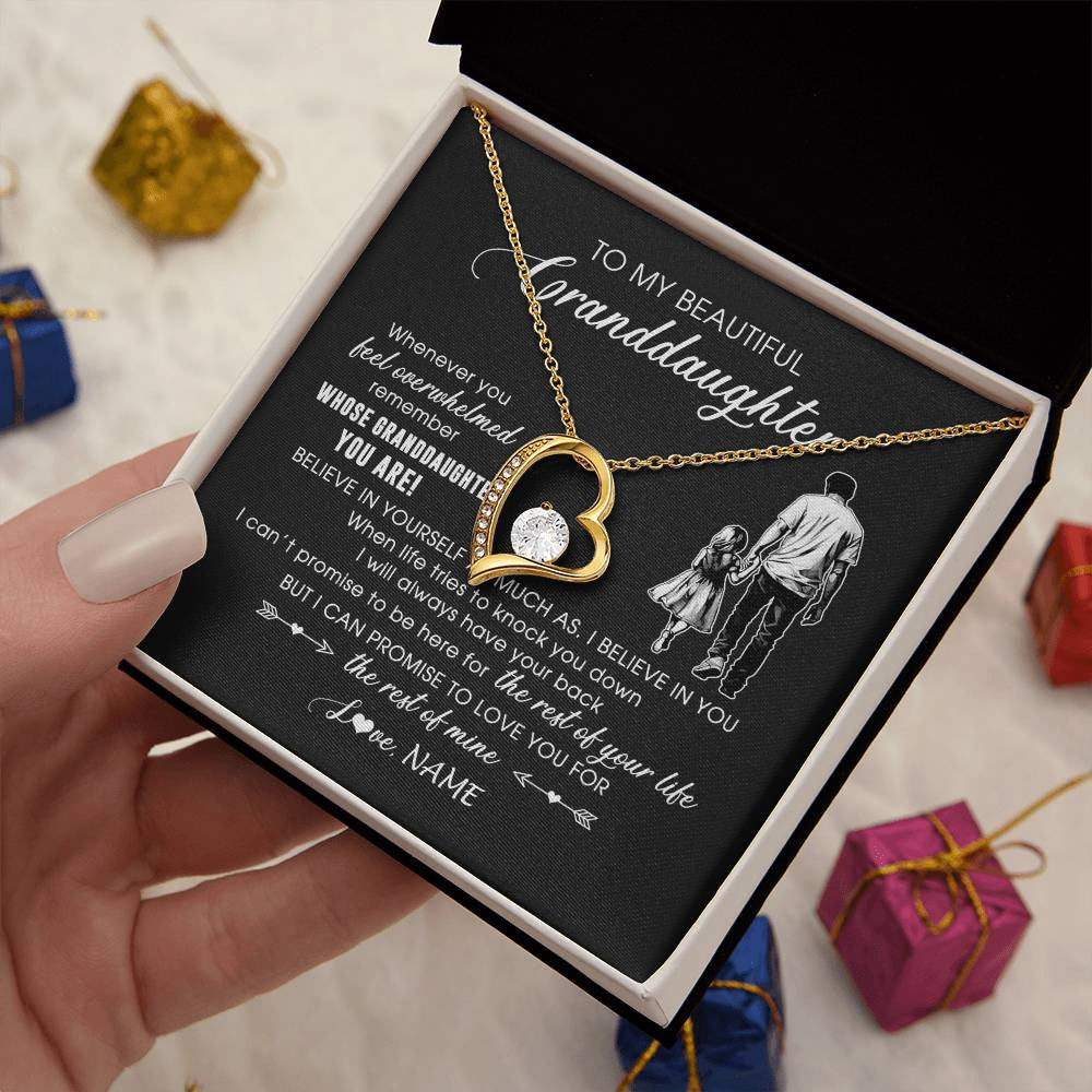 Personalized To My Granddaughter Necklace From Papa Grandpa Whenever You Feel Overwhelmed Granddaughter Jewelry Birthday Christmas Customized Message Card