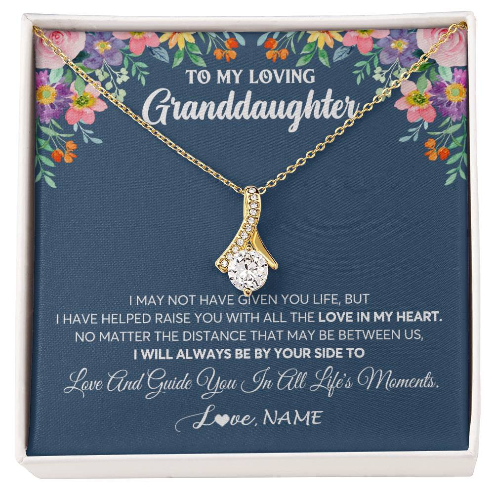 Personalized To My Loving Granddaughter Necklace From Grandma No Matter The Distance Granddaughter Birthday Christmas Jewelry Customized Gift Box Message Card