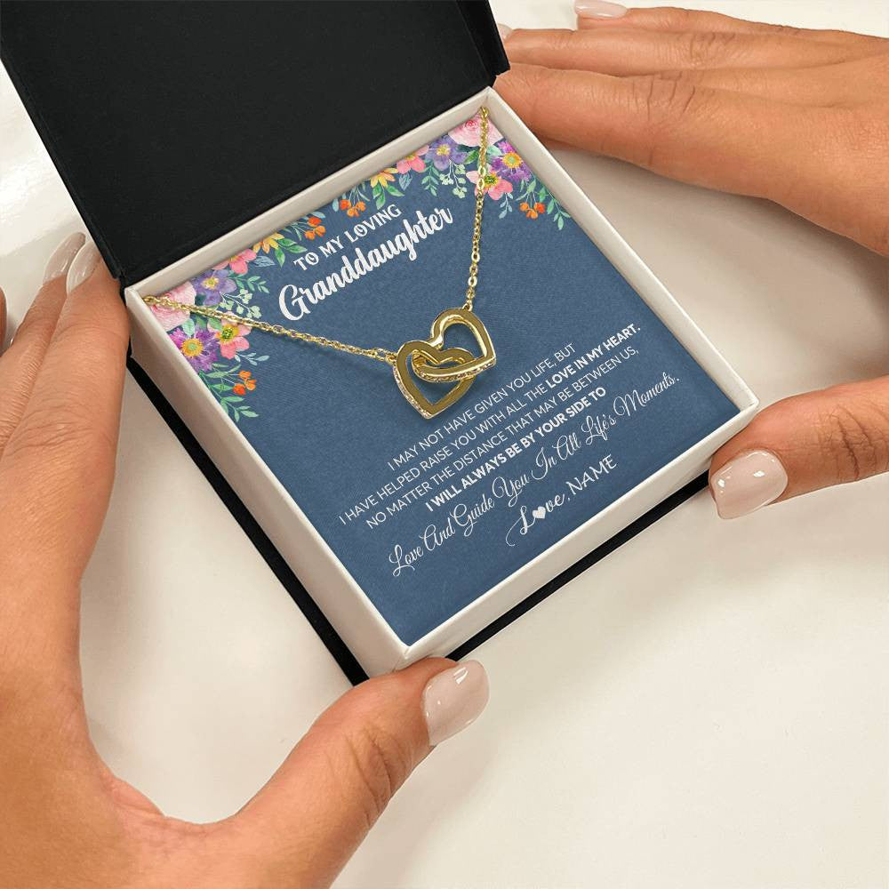 Personalized To My Loving Granddaughter Necklace From Grandma No Matter The Distance Granddaughter Birthday Christmas Jewelry Customized Gift Box Message Card