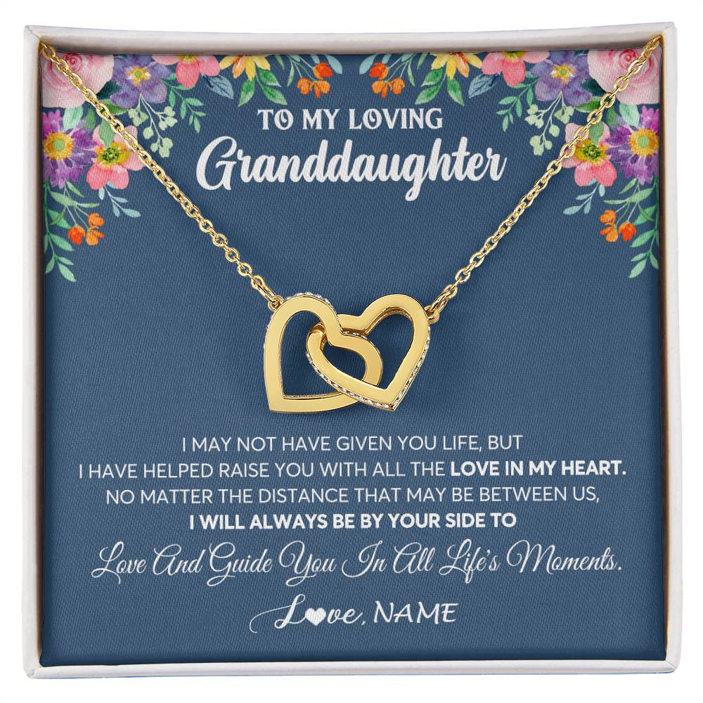 Personalized To My Loving Granddaughter Necklace From Grandma No Matter The Distance Granddaughter Birthday Christmas Jewelry Customized Gift Box Message Card