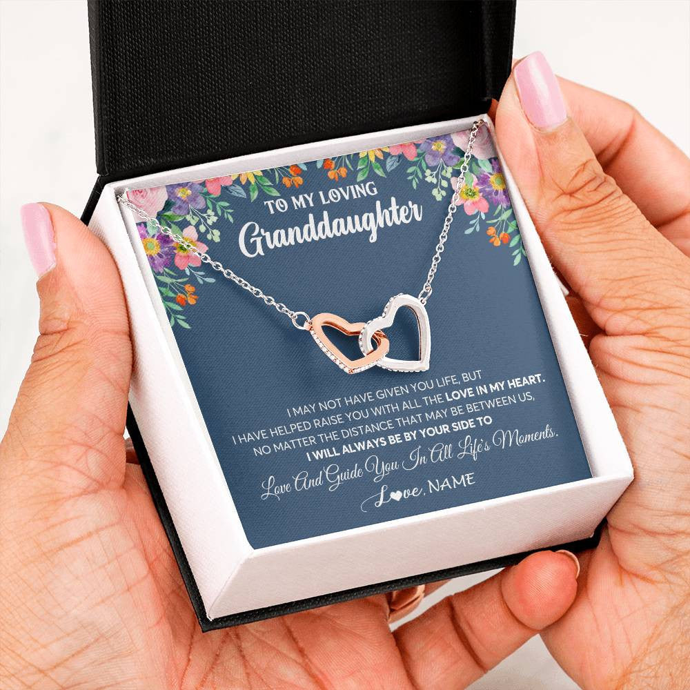 Personalized To My Loving Granddaughter Necklace From Grandma No Matter The Distance Granddaughter Birthday Christmas Jewelry Customized Gift Box Message Card