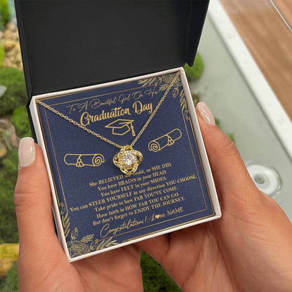 Personalized To A Beautiful Women On Her Graduation Day Necklace Class of 2024 For Daughter Granddaughter Sister Jewelry Customized Gift Box Message Card
