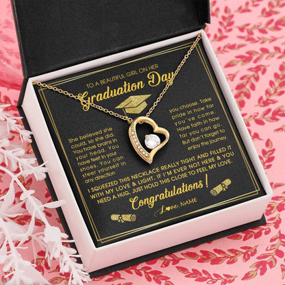 Personalized To A Beautiful Women On Her Graduation Day Necklace For Daughter Granddaughter Sister Bonus Daughter Jewelry Customized Gift Box Message Card