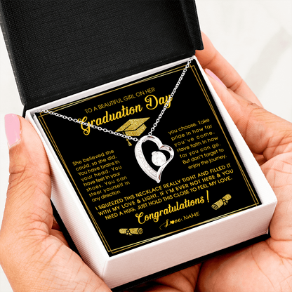 Personalized To A Beautiful Women On Her Graduation Day Necklace For Daughter Granddaughter Sister Bonus Daughter Jewelry Customized Gift Box Message Card