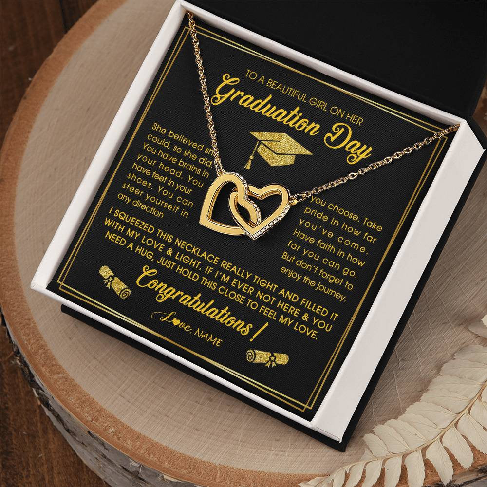 Personalized To A Beautiful Women On Her Graduation Day Necklace For Daughter Granddaughter Sister Bonus Daughter Jewelry Customized Gift Box Message Card