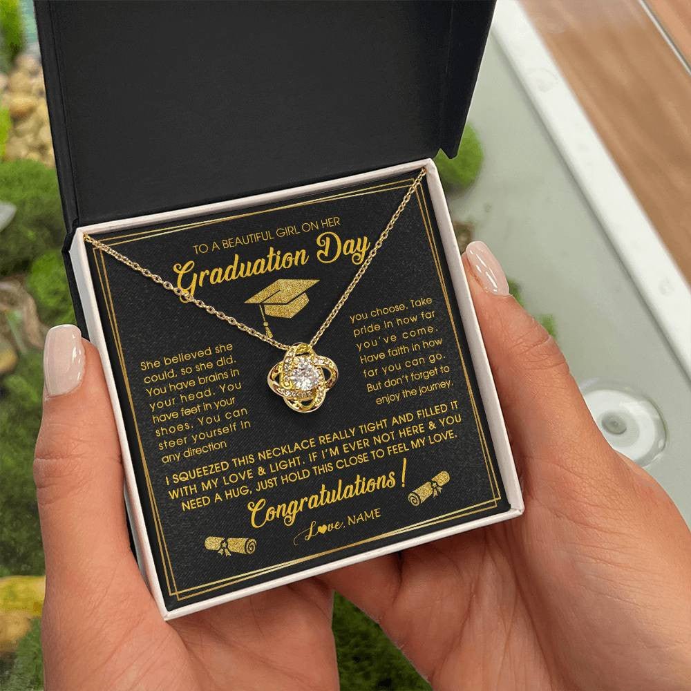 Personalized To A Beautiful Women On Her Graduation Day Necklace For Daughter Granddaughter Sister Bonus Daughter Jewelry Customized Gift Box Message Card