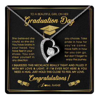 Personalized To A Beautiful Women On Her Graduation Day Necklace For Daughter Granddaughter Sister Bonus Daughter Jewelry Customized Gift Box Message Card