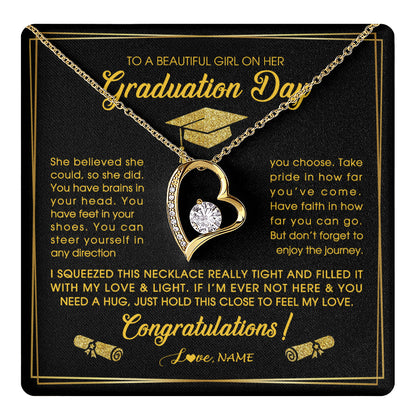 Personalized To A Beautiful Women On Her Graduation Day Necklace For Daughter Granddaughter Sister Bonus Daughter Jewelry Customized Gift Box Message Card