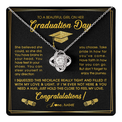 Personalized To A Beautiful Women On Her Graduation Day Necklace For Daughter Granddaughter Sister Bonus Daughter Jewelry Customized Gift Box Message Card