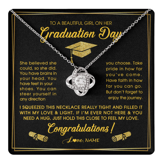 Personalized To A Beautiful Women On Her Graduation Day Necklace For Daughter Granddaughter Sister Bonus Daughter Jewelry Customized Gift Box Message Card