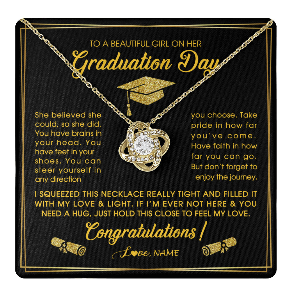 Personalized To A Beautiful Women On Her Graduation Day Necklace For Daughter Granddaughter Sister Bonus Daughter Jewelry Customized Gift Box Message Card