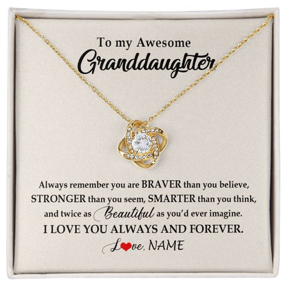 Personalized To My Awesome Granddaughter Necklace From Grandma Nana I Love You Always And Forever Granddaughter Birthday Customized Gift Box Message Card