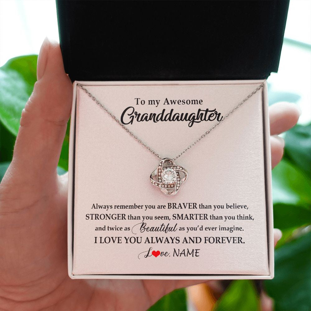 Personalized To My Awesome Granddaughter Necklace From Grandma Nana I Love You Always And Forever Granddaughter Birthday Customized Gift Box Message Card