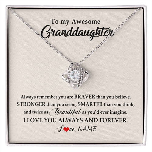 Personalized To My Awesome Granddaughter Necklace From Grandma Nana I Love You Always And Forever Granddaughter Birthday Customized Gift Box Message Card