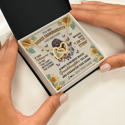 Personalized To My Badass Granddaughter Necklace From Grandpa Papa I Am The Storm Granddaughter Gifts Birthday Christmas Customized Gift Box Message Card