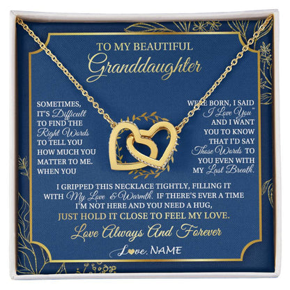 Personalized To My Beautiful Granddaughter From Grandma I Gripped This Necklace Granddaughter Jewelry Birthday Christmas Customized Gift Box Message Card