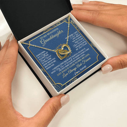 Personalized To My Beautiful Granddaughter From Grandma I Gripped This Necklace Granddaughter Jewelry Birthday Christmas Customized Gift Box Message Card