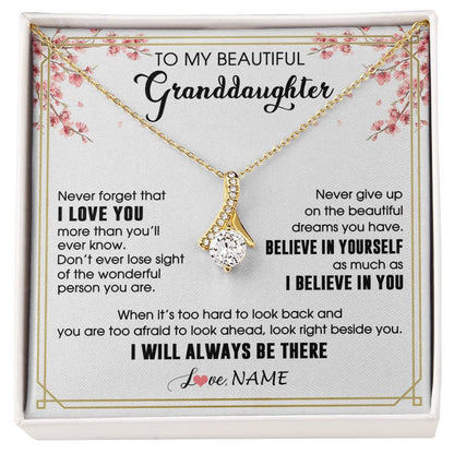 Personalized To My Beautiful Granddaughter From Grandma Necklace I Love You Believe In You Granddaughter Birthday Christmas Customized Gift Box Message Card