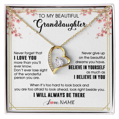 Personalized To My Beautiful Granddaughter From Grandma Necklace I Love You Believe In You Granddaughter Birthday Christmas Customized Gift Box Message Card