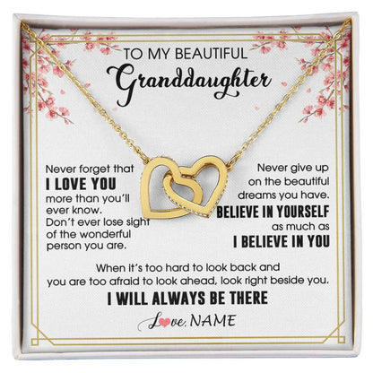 Personalized To My Beautiful Granddaughter From Grandma Necklace I Love You Believe In You Granddaughter Birthday Christmas Customized Gift Box Message Card