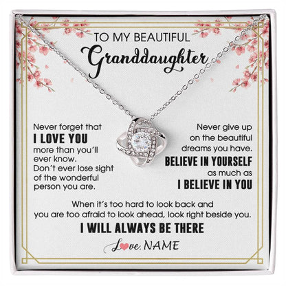 Personalized To My Beautiful Granddaughter From Grandma Necklace I Love You Believe In You Granddaughter Birthday Christmas Customized Gift Box Message Card