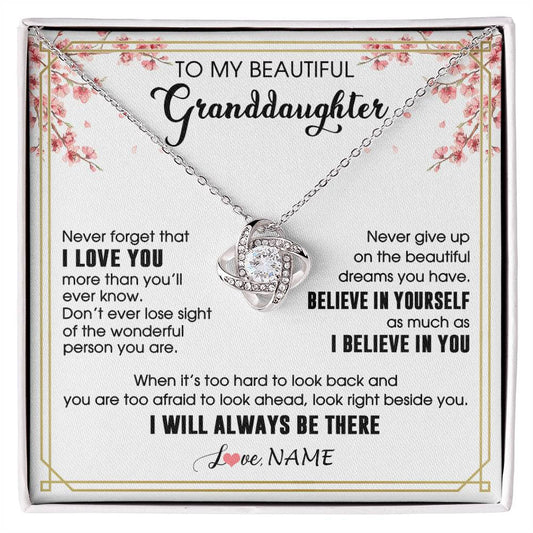 Personalized To My Beautiful Granddaughter From Grandma Necklace I Love You Believe In You Granddaughter Birthday Christmas Customized Gift Box Message Card