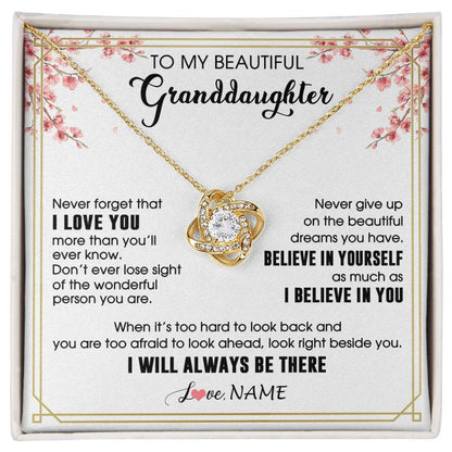 Personalized To My Beautiful Granddaughter From Grandma Necklace I Love You Believe In You Granddaughter Birthday Christmas Customized Gift Box Message Card