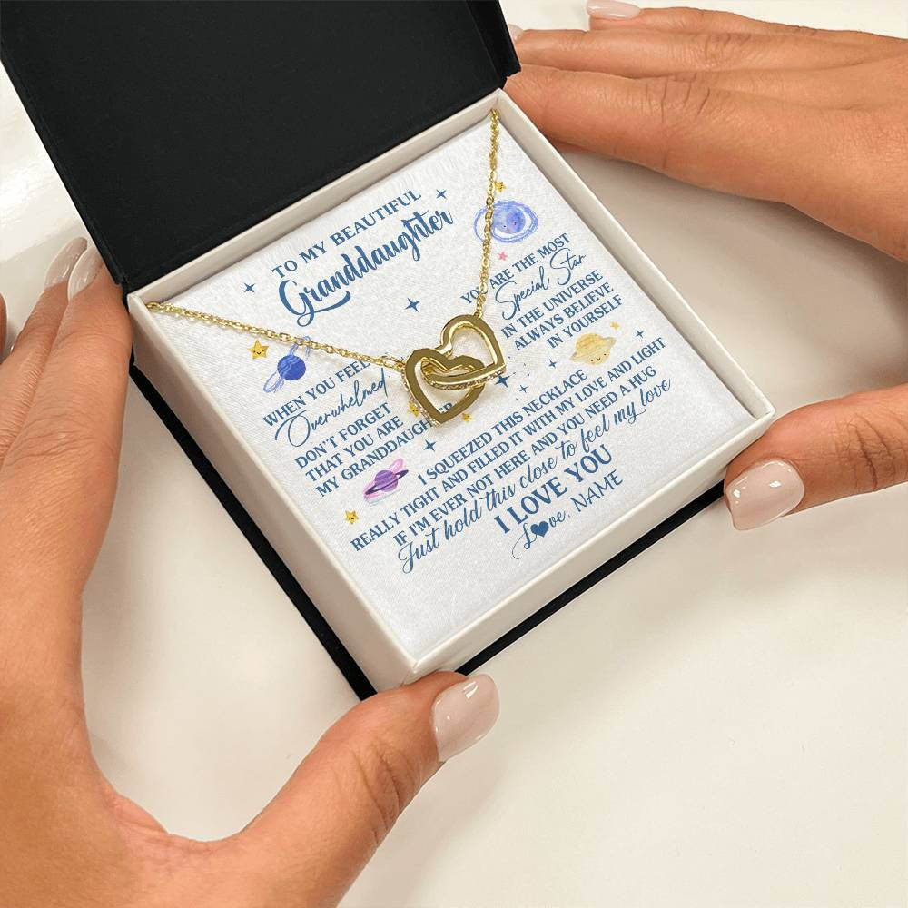 Personalized To My Beautiful Granddaughter Gifs From Grandma Necklace Inspirational Granddaughter Birthday Jewelry Christmas Customized Gift Box Message Card